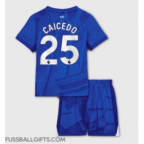 Chelsea Moises Caicedo #25 Fußballbekleidung Heimtrikot Kinder 2025-26 Kurzarm (+ kurze hosen)